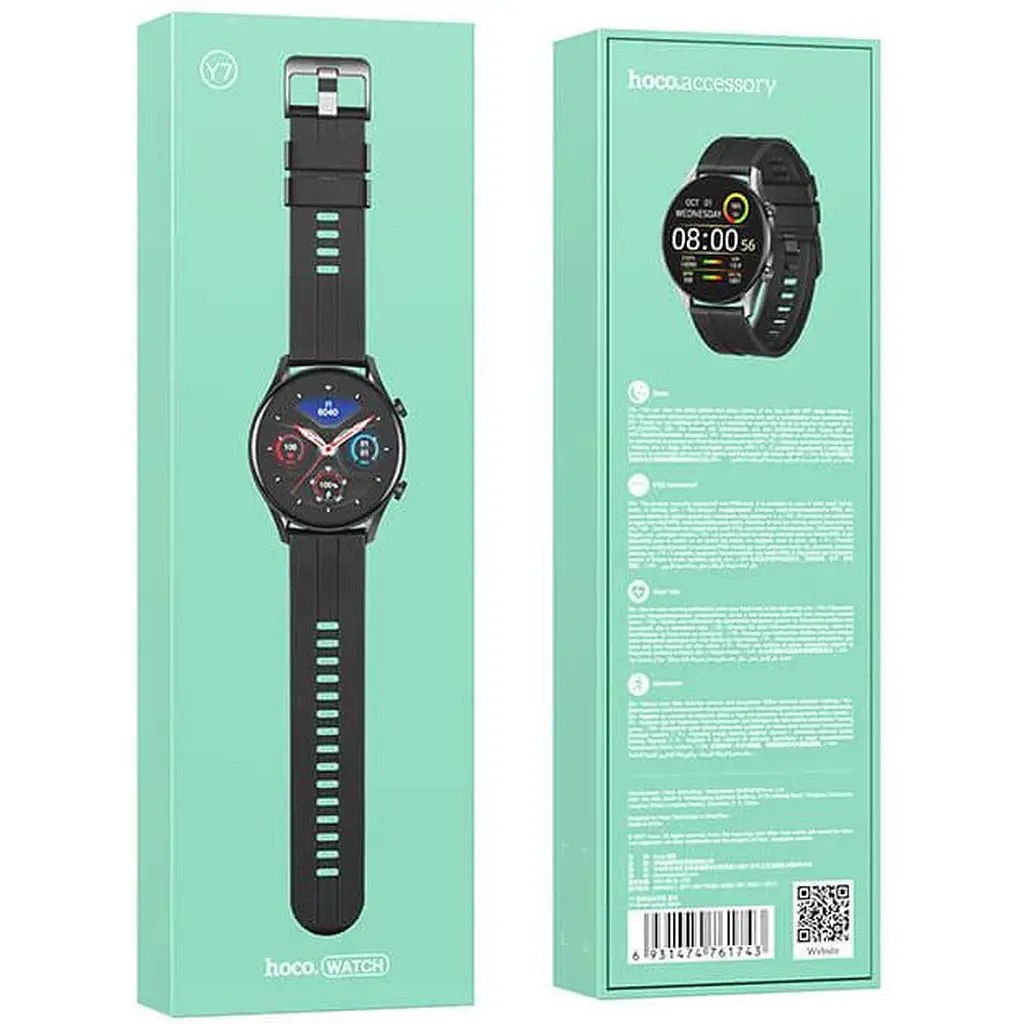 Умные часы HOCO Y7 Track HeartRate IP68 черные - фото 8