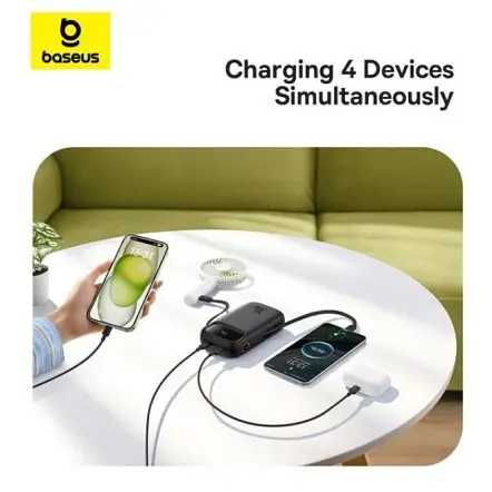 Зовнішній акумулятор power bank Baseus QPow2 20000 mAh 30w (P10055009113-00) чорний - фото 5