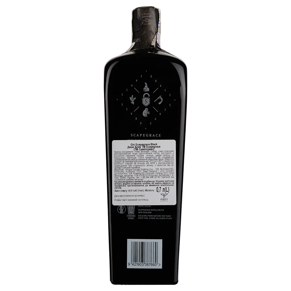 Джин Scapegrace Black, 41,6%, 0,7 л - фото 2
