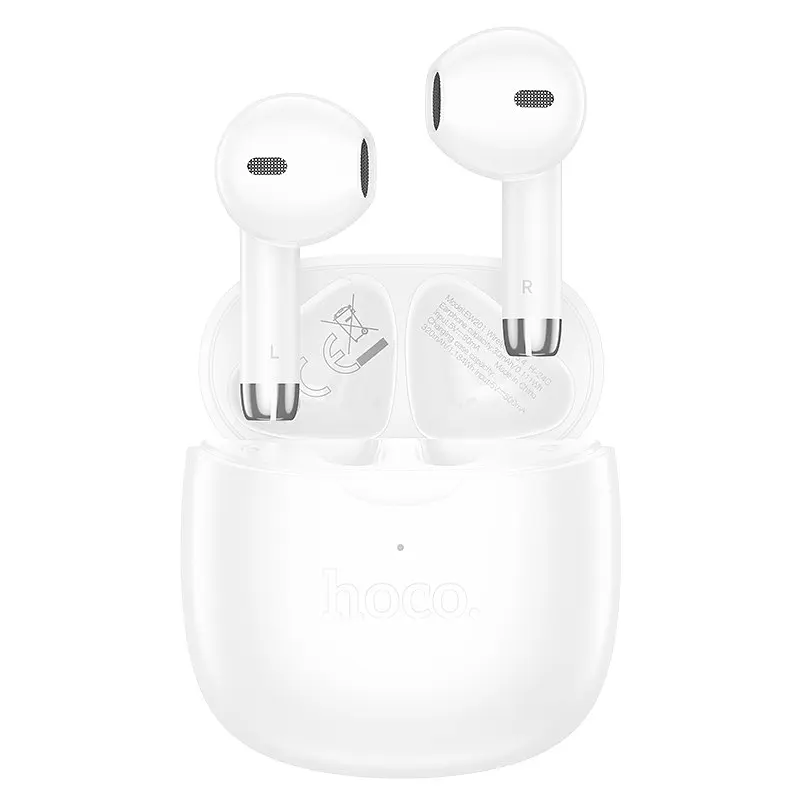 Беспроводные наушники Hoco EW201 Graceful true wireless BT headset, BT5.4, 30mAh, 320mAh, 4h, white - фото 2