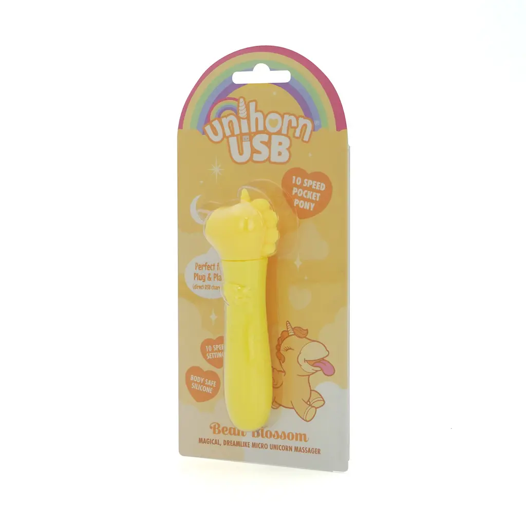 Вібратор-єдиноріжка Unihorn USB Bullet - Bean Blossom, віброкуля, USB-зарядка, 10 режимів - фото 3