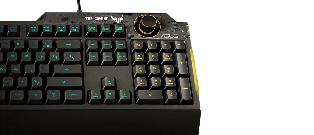 Клавіатура Asus TUF Gaming K1 USB UKR RGB Black (90MP01X0-BKMA00) - фото 3