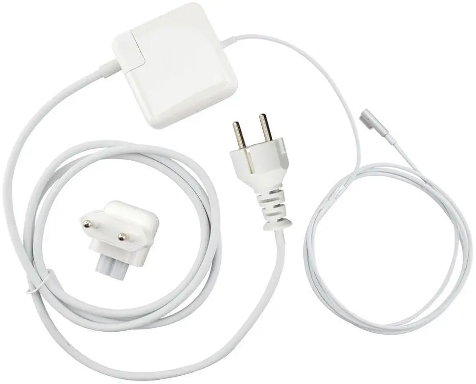 Зарядний пристрій для макбука 85W, MagSafe (T-tip), білий блок живлення, зарядний пристрій для ноутбука + магнітний кабель, швидка зарядка, адаптер живлення Apple MacBook (MC556) (ARM15301) - фото 2