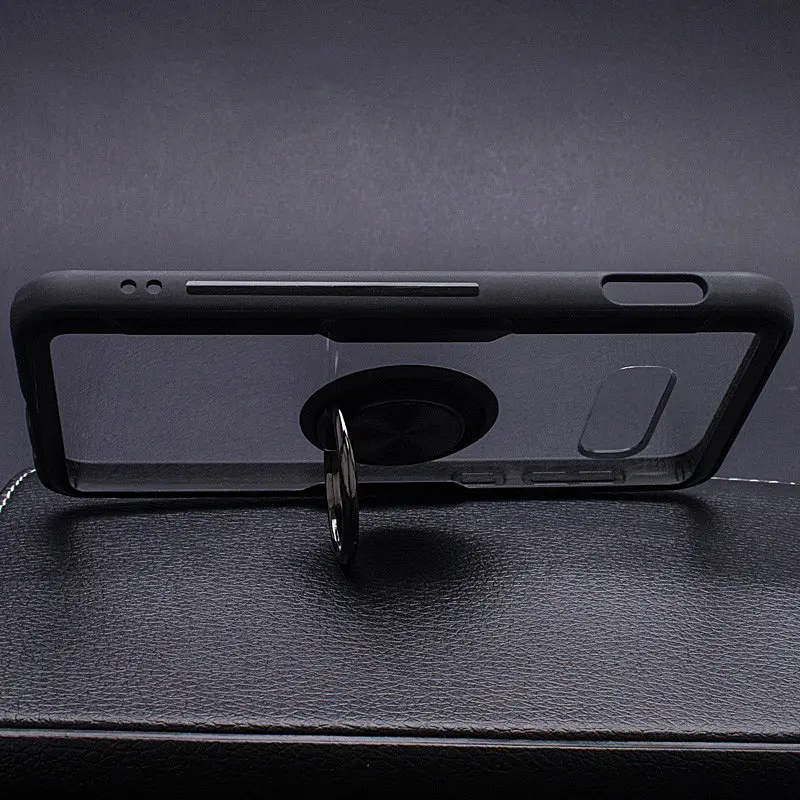 Чехол бампер Primolux Ring Magnetic Stand для смартфона Samsung Galaxy S10e (SMG970) Black - фото 4