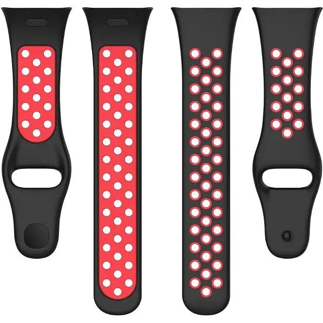 Ремінець DK для Xiaomi Redmi Watch 3 Silicone Sport Band Nike (black / red) - фото 3