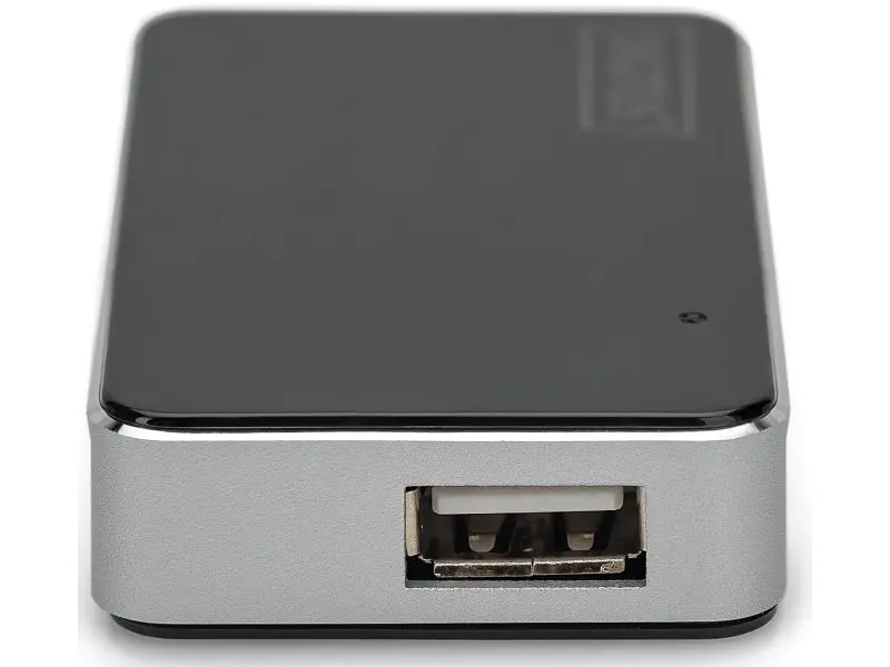 Мультипортовий адаптер Digitus Hub 4-port USB 2.0 HighSpeed, Black (DA-70220) - фото 3