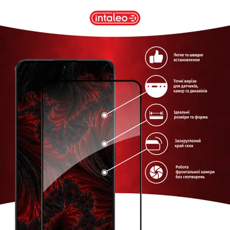 Скло захисне Intaleo Full Glue Xiaomi Redmi Note 13 Pro Plus 5G Black (1283126583933) - фото 3