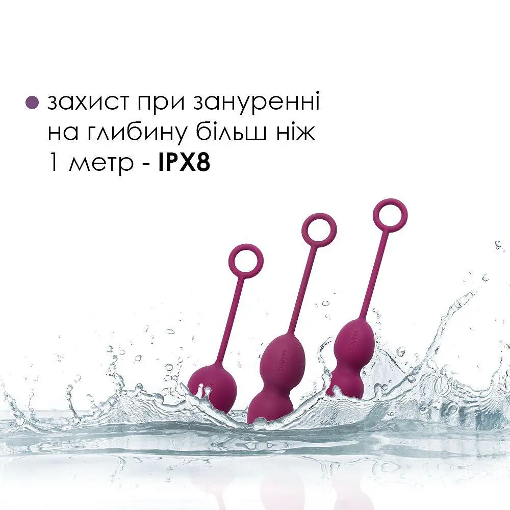 Набір вагінальних кульок зі зміщеним центром ваги Svakom Nova Violet - фото 4