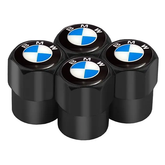 Ковпак вентиля колеса BMW БМВ 4 шт Тюнінг Чорні - фото 3