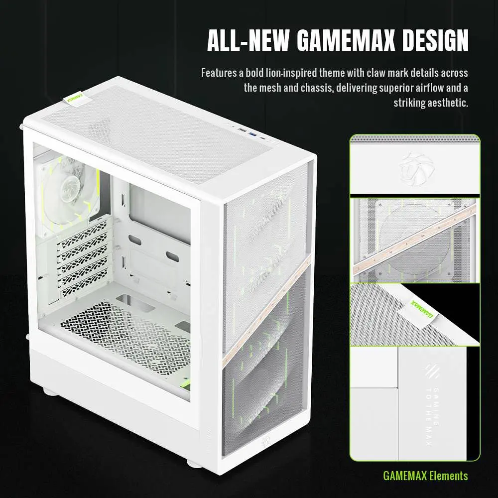 Корпус GameMax Aeris 330 MW White [177624] - фото 9