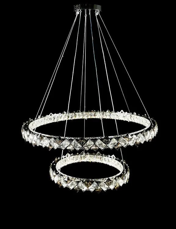 Світлодіодна люстра Splendid Ray L40802/80+50/2 LED, 2 кільця, пульт, димер, 100 Вт - фото 3