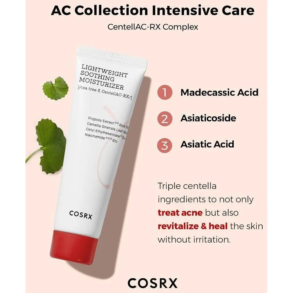 Легкий увлажняющий крем для кожи, склонной к акне Cosrx AC Collection Lightweight Soothing Moisturizer 80 мл - фото 7