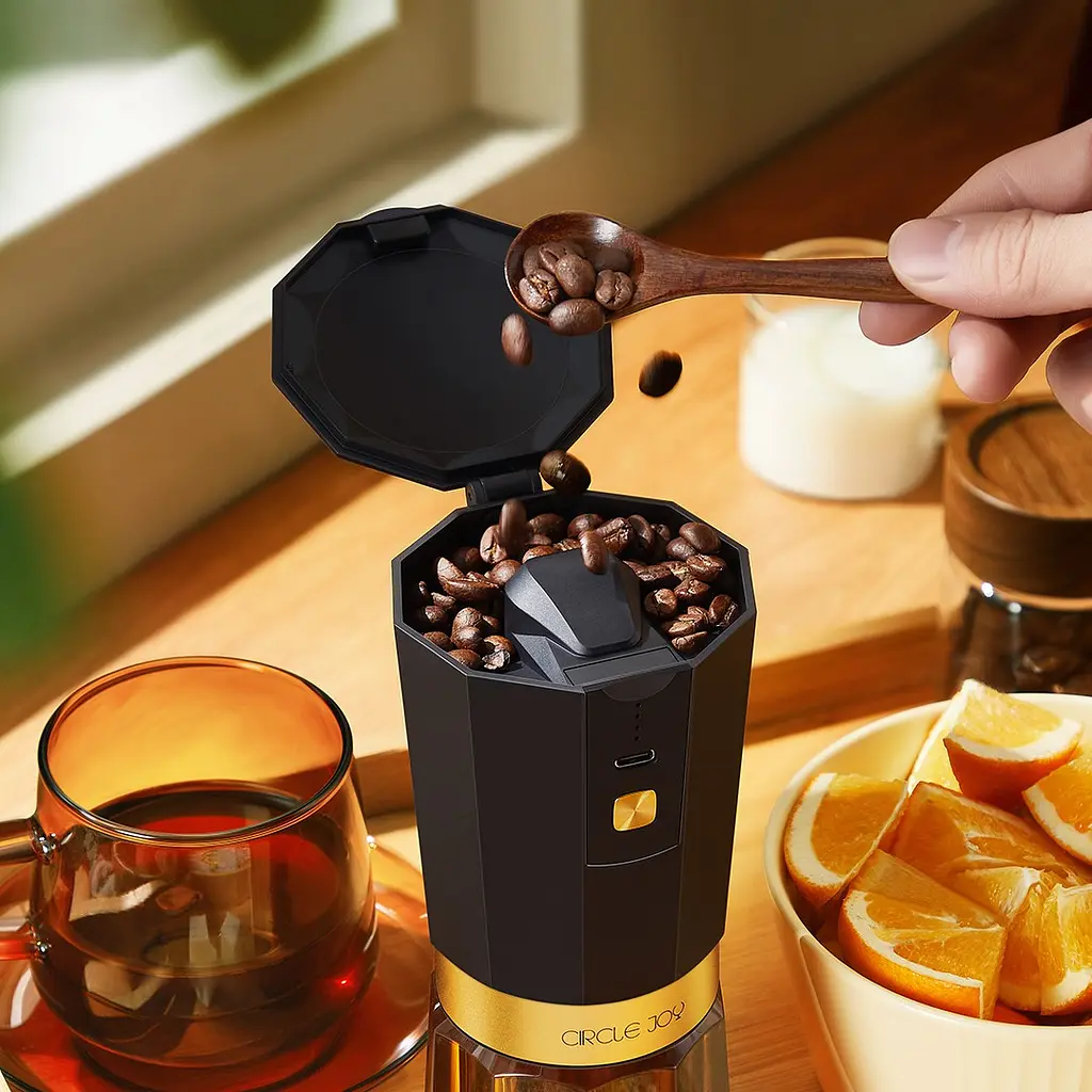 Кавомолка бездротова Xiaomi Circle Joy Electric Coffee Grinder (CJ-EG05) Gold - фото 3