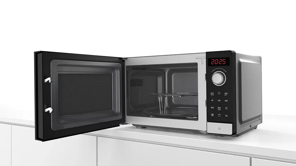 Мікрохвильова піч, 20л, електр. керув., 800Вт, гриль, дисплей, чорний Bosch kuh0015118 - фото 3