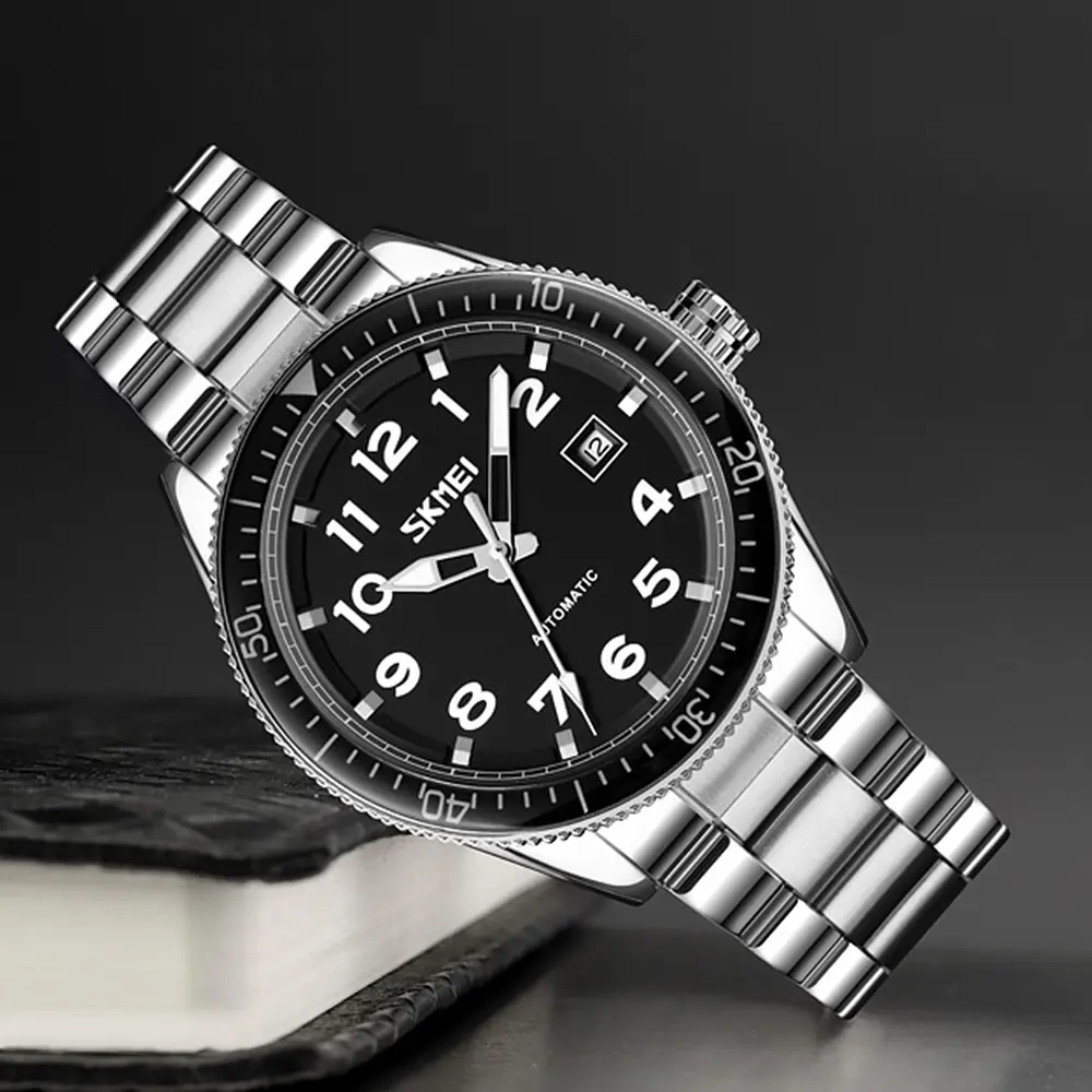 Чоловічий наручний годинник 9232SSIBK Silver/Black-steel strap Skmei acs0029853 - фото 4