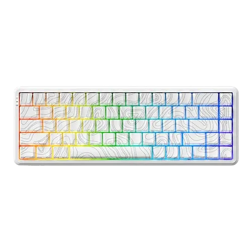 Клавіатура Ajazz AK680 Max RGB Printed White - фото 3