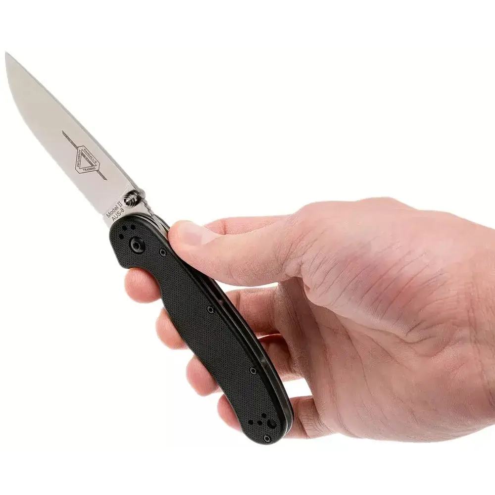Нож Ontario Knife RAT II AUS-8 Black - фото 5