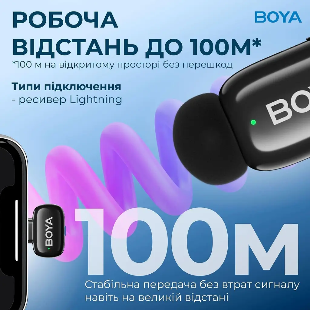 Мікрофон Boya mini-16 Lightning Black (mini-16) - фото 9