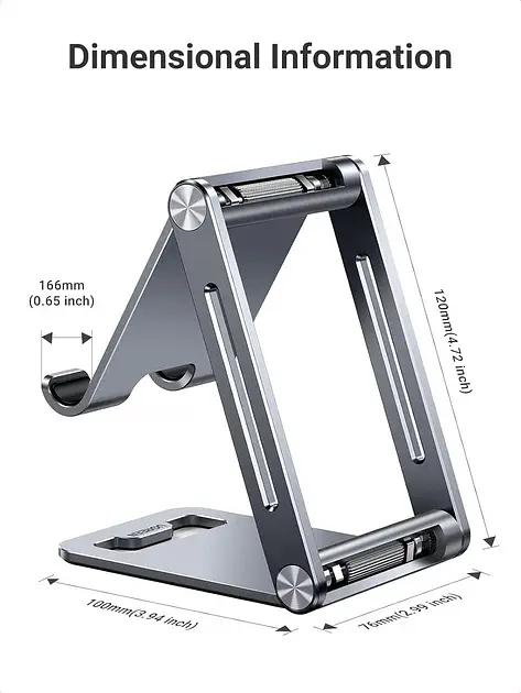 Тримач для телефона Ugreen LP263 Phone Holder with Roller Silver (80708) - фото 7