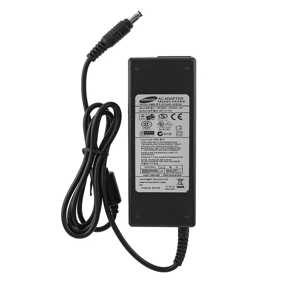 Блок живлення для ноутбука Samsung 19V, 4.74A, 90W, 5.5x3.0-PIN (без кабеля!) - фото 3