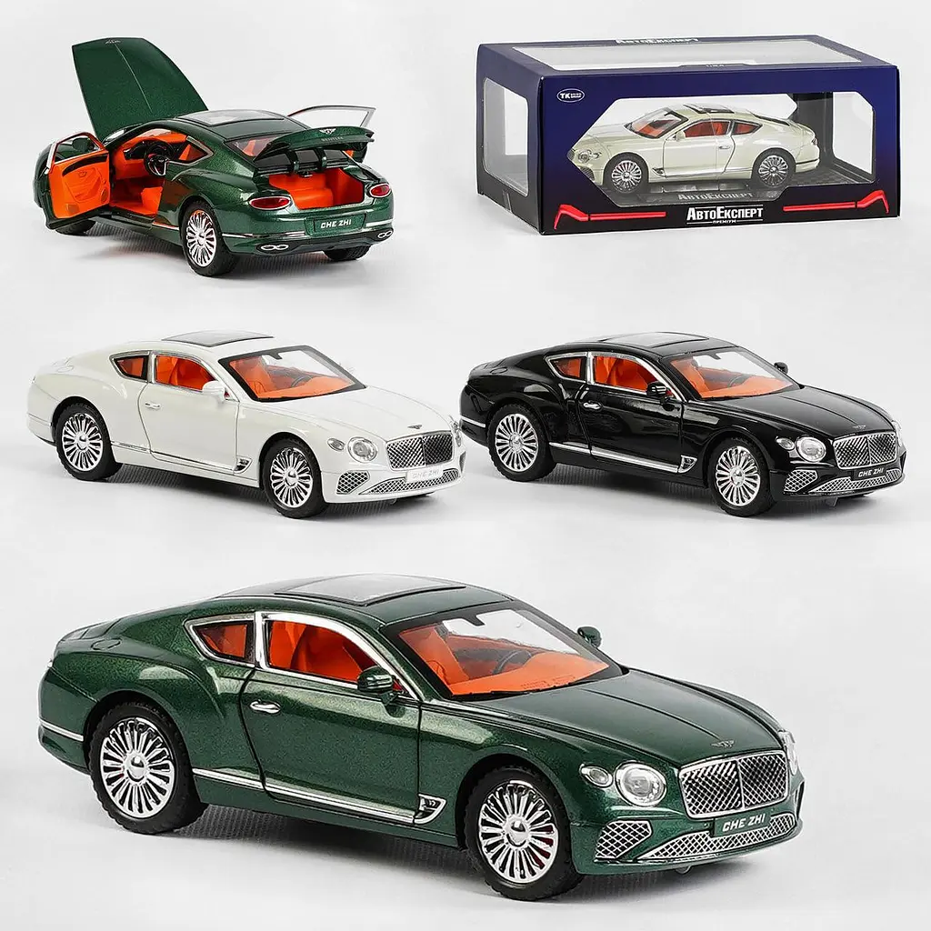 Колекційна металева модель спорткара АвтоЕксперт Bentley Continental GT з інерцією, світлом та звуком 1:24 - фото 8