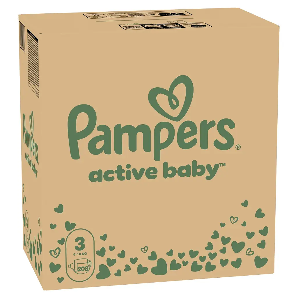 Підгузки Pampers Active Baby Midi Розмір 3 (6-10 кг) 208 шт (8001090910745) - фото 2