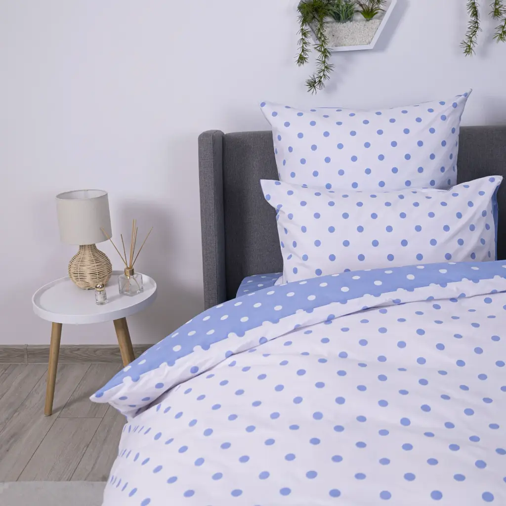 Комплект постільної білизни ТЕП Light Blue Dots ранфорс 70x70 полуторний - фото 5