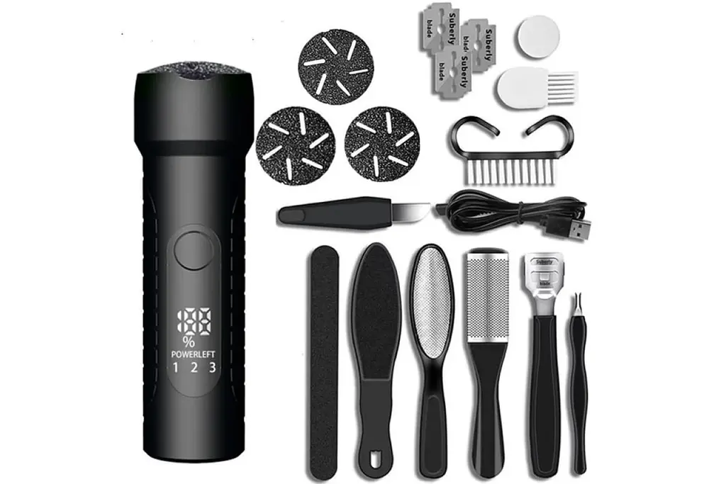 Пемза електрична для ніг пемза з круглими насадками для ніг на USB роликова пилка Schwarz&Mayer 17 елементів в наборі - фото 3