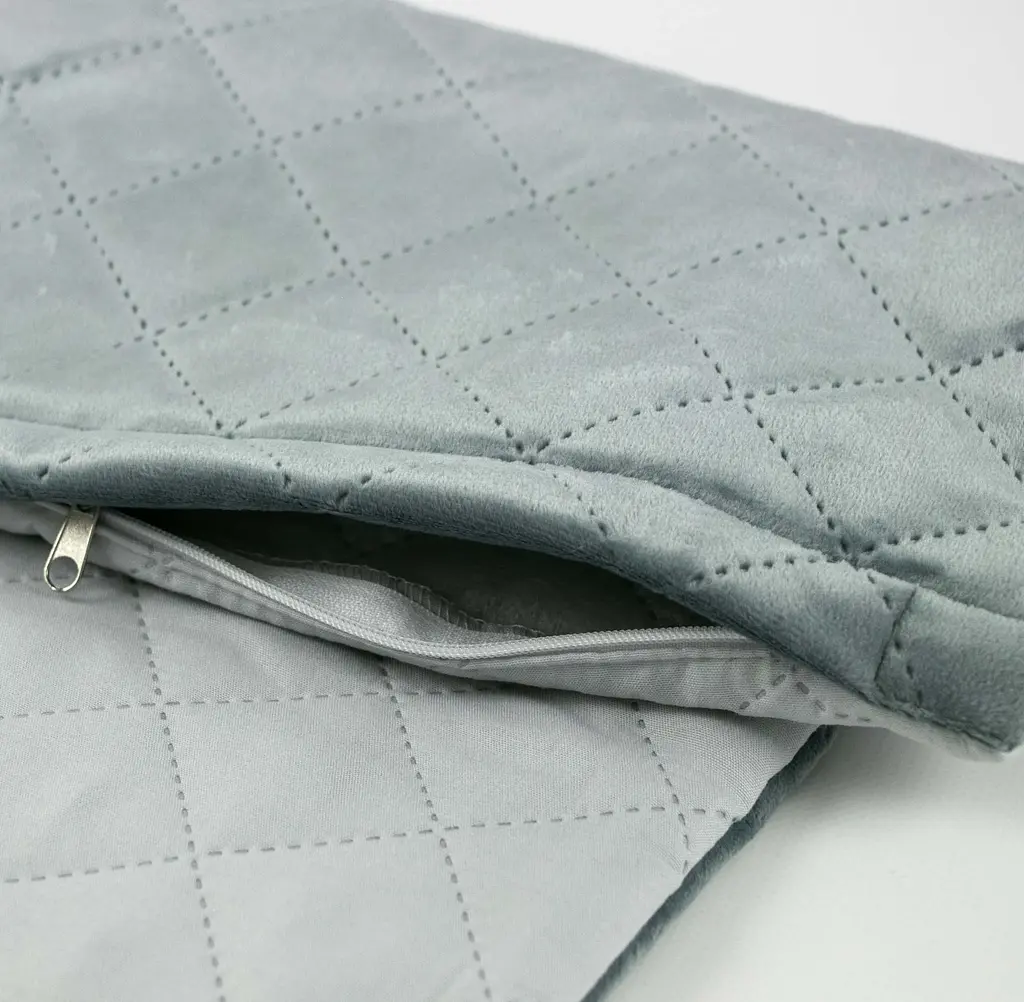 Чохол на подушку Руно 50х70 VeLour "Dark Grey ромб" (382.55_Dark Grey ромб) - фото 5
