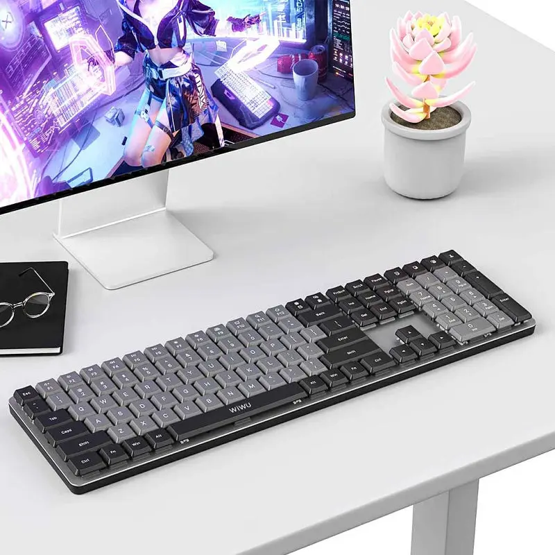 Бездротова клавіатура WIWU KB-01 Wired Keyboard for laptop Black - фото 2