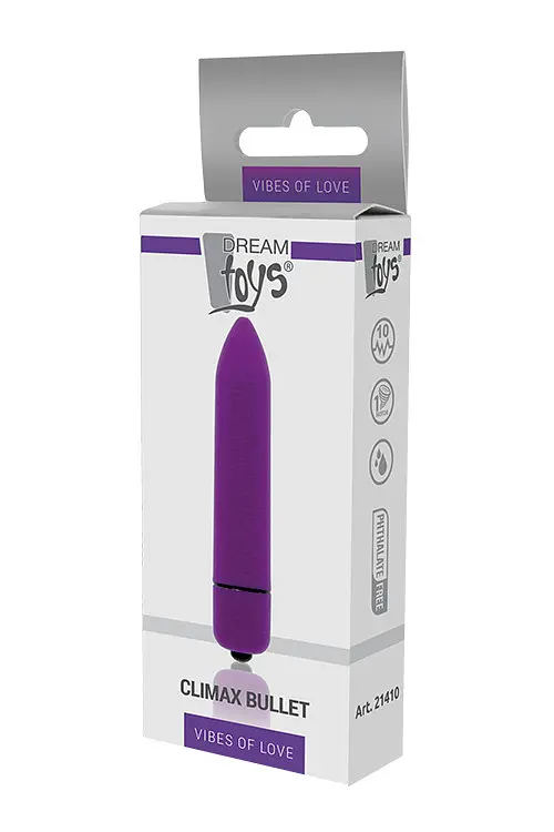 Мини вибромассажер Dream Toys 10-Speed Climax Bullet Purple - фото 2