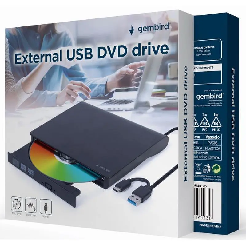 Зовнiшній DVD Gembird DVD-USB-03 - фото 2