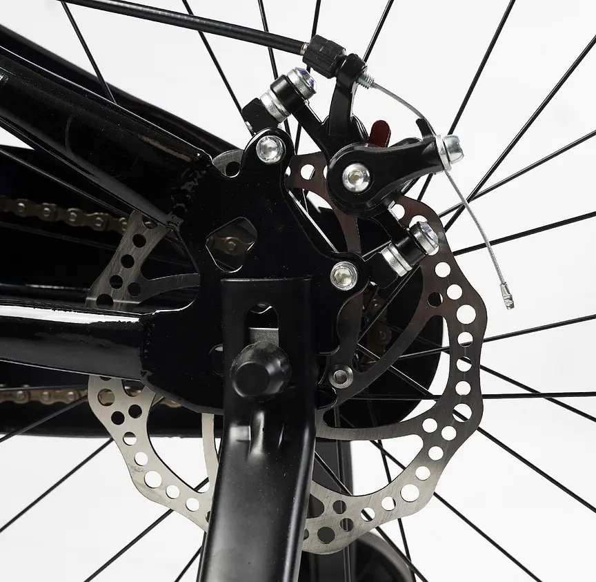 Велосипед Corso Falcon 20" 2-х колёсный FL-20745 стальная рама, дисковые тормоза, доп. колёса, звонок, корзина, собран на 85% (6800070207450) - фото 5