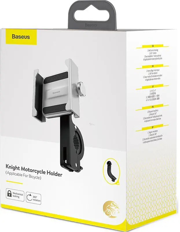 Тримач Baseus Knight Motorcycle Holder Silver - фото 4