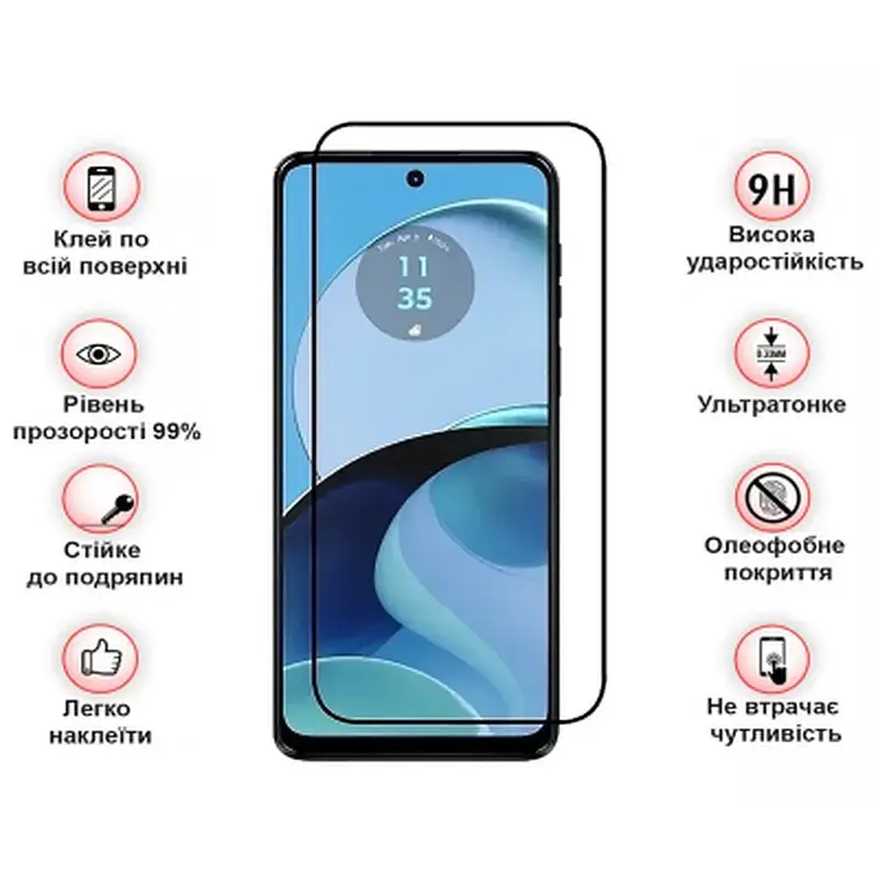 Скло захисне BeCover Motorola Moto G14 Black (709935) - фото 4