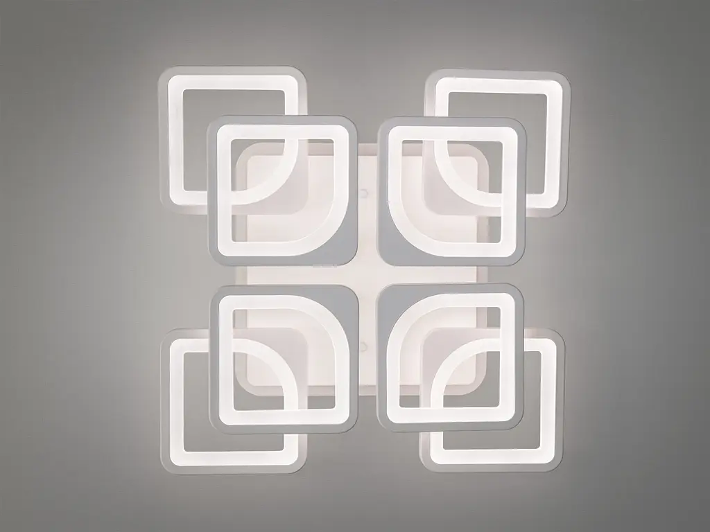 LED люстра с пультом, димером и цветной подсветкой, 170W, белая - фото 2