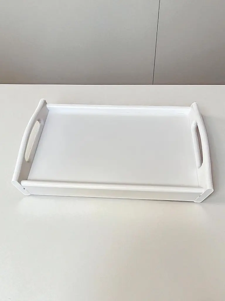 Складаний кавовий столик для сніданку в ліжко білий 42×28×17 см №5 - фото 5