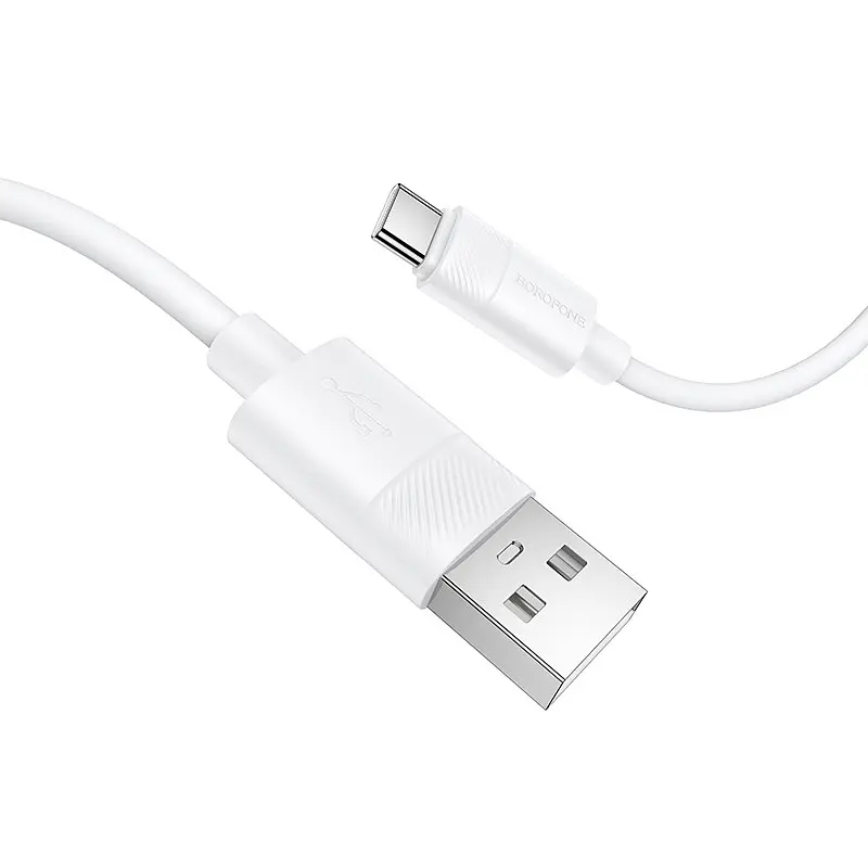 Кабель BOROFONE BX123 Leya silicone charging data cable Type-C Білий - фото 3