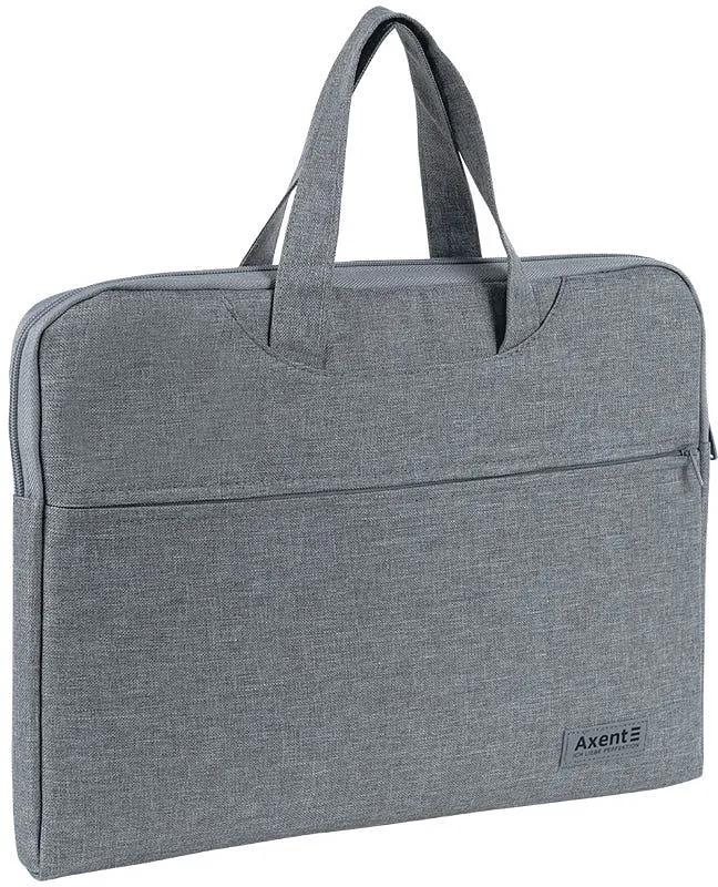 Сумка для документов текстильная А4 1 отдел светло-серая (1632-01-A) - фото 2