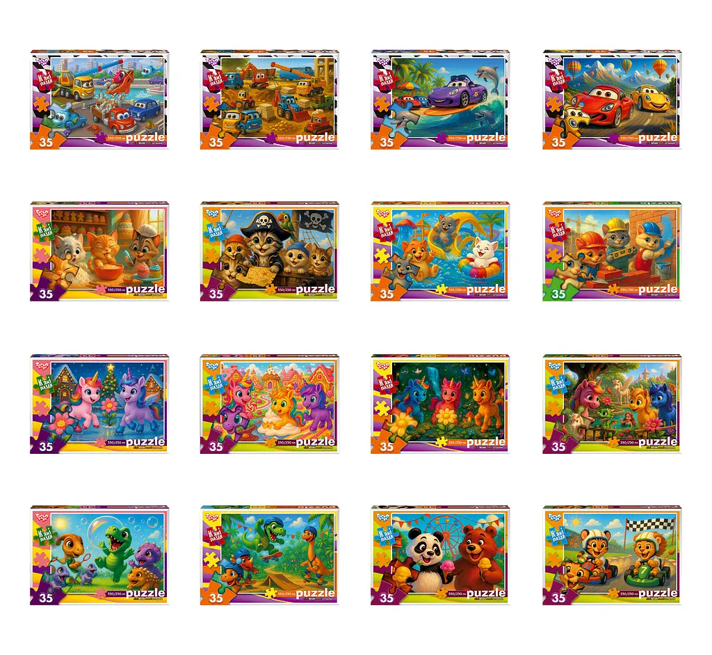 М'які пазли 35 елементів Danko Toys в асортименті - фото 2