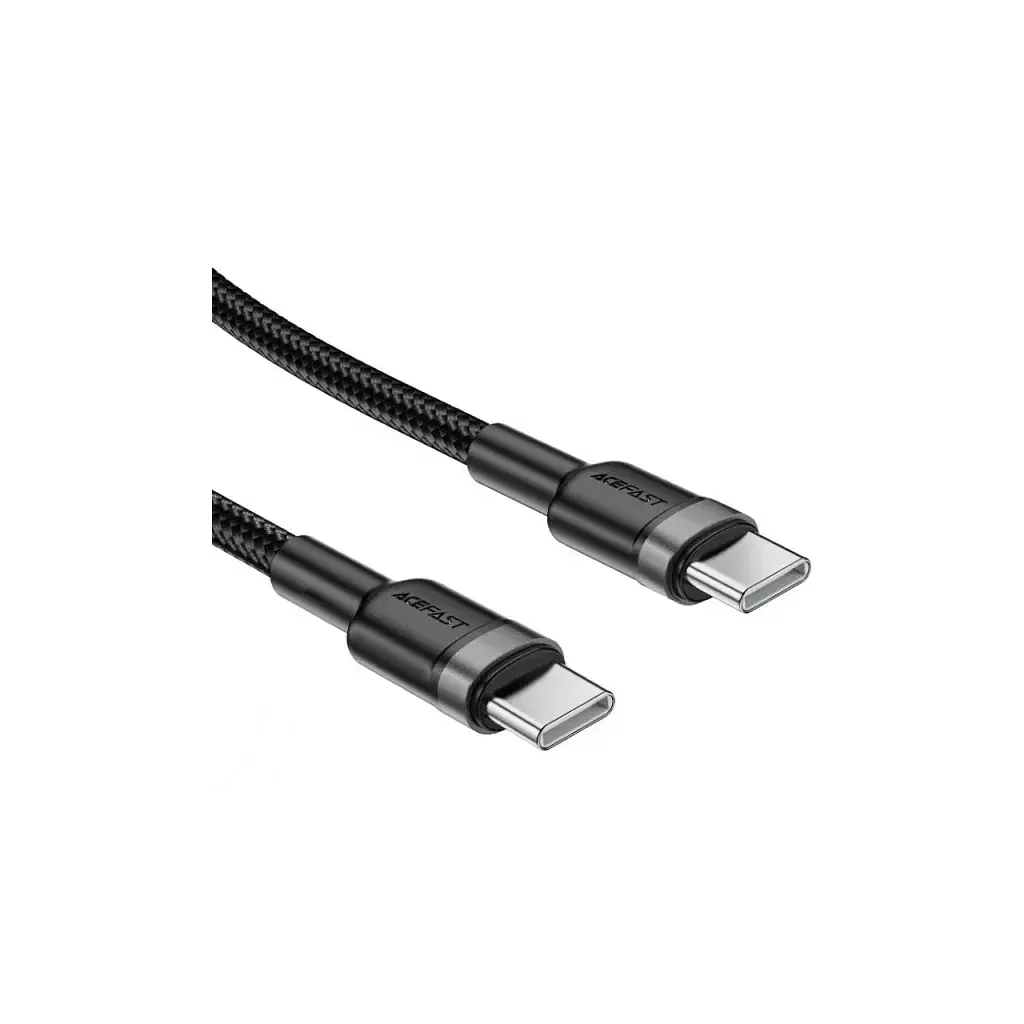 Дата кабель USB-C to USB-C 1.2m 60W black Acefast (6974316285137) - фото 3