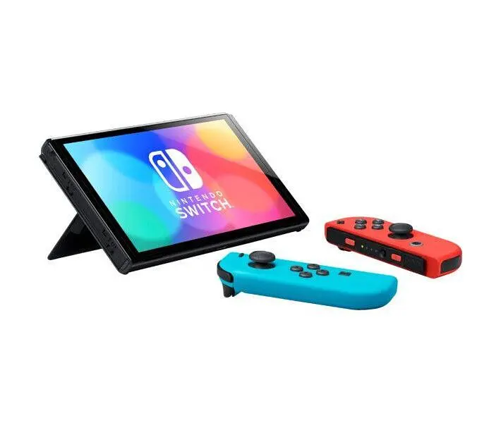 Портативна ігрова консоль Nintendo Switch OLED with Neon Blue and Neon Red Joy-Con [64459] - фото 3