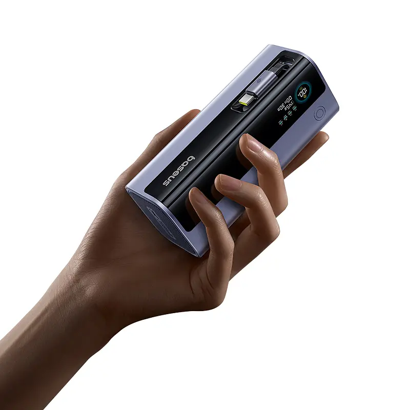 Зовнішній акумулятор Baseus EnerGeek GR11 Power Bank with Retractable Cable 20000mAh 145W Space Grey (E0027B01) - фото 4