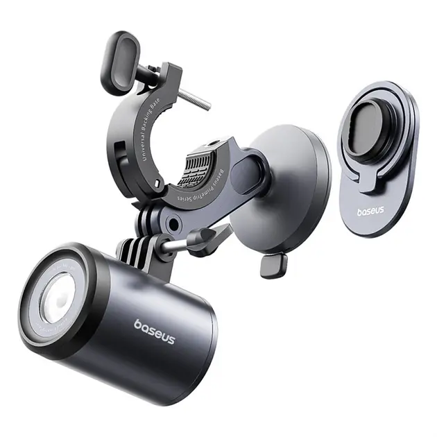 Велотримач для телефона Baseus PrimeTrip Series Dual-Color Bike Light 2-in-1 Set C12569000121-00 Black - фото 5