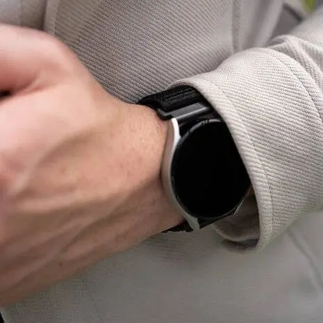 Ремінець нейлоновий на липучці для смарт-годинника BeWatch Samsung 20 мм Black (101139.2UW) - фото 3