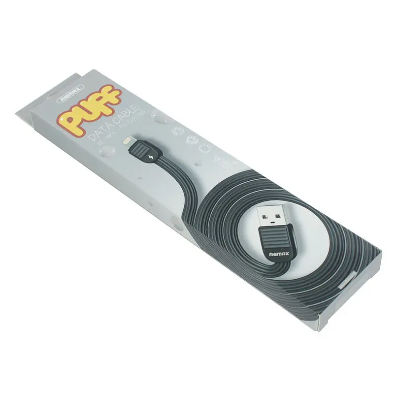 Кабель REMAX Puff, USB to iP, чорний - фото 2