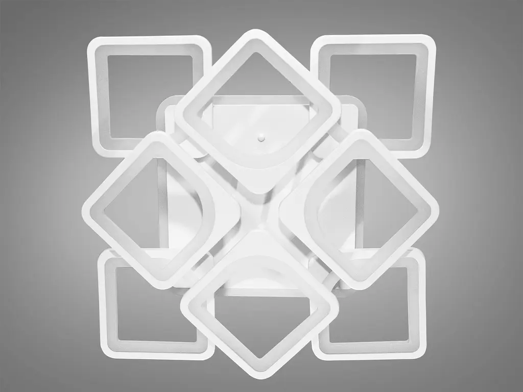 Качественная потолочная LED люстра в детскую комнату с пультом, белые люстры. - фото 4