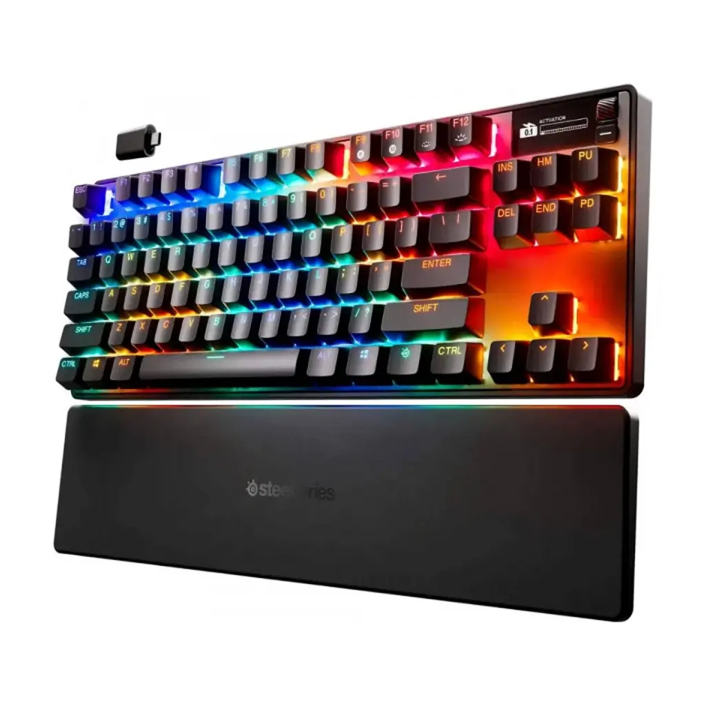 Клавіатура SteelSeries Apex Pro TKL Wireless Gen 3 UA HyperMagnetic OmniPoint 2.0 OLED UA Black (64871) - фото 4