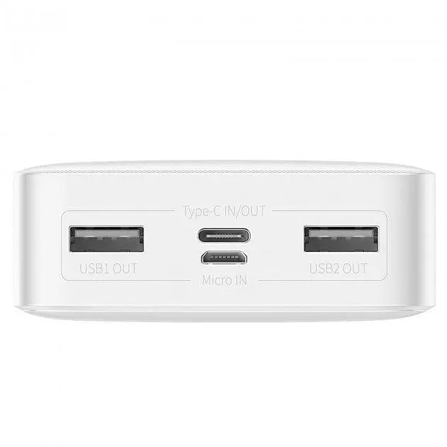 Зовнішній акумулятор Baseus Bipow Digital Display 15 W 20000 mAh (PPDML-J02) Білий - фото 3