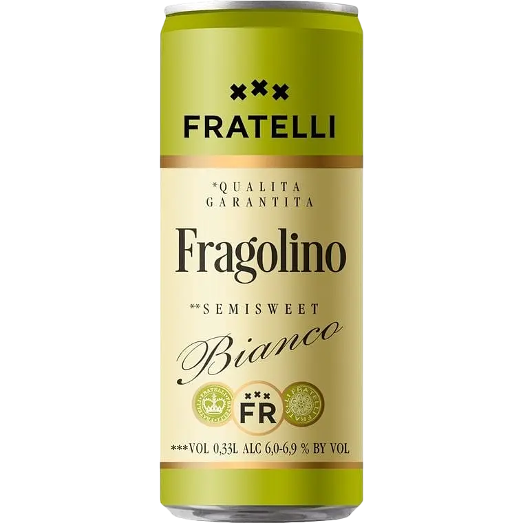 Набір напоїв винних Fratelli Moscato слабоалкогольних газованих: Bianco напівсолодкий білий + Bongo білий напівсолодкий + Maracuja Giallo білий напівсолодкий + Rosso червоний напівсолодкий + Fragolino Bianco білий напівсолодкий 3.3 л (10 шт. х 0.33 л) - фото 6